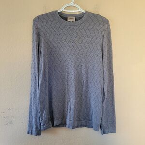 Armani Collezioni Mens Gray Geometric Sweater Size Small 50 Modern Designer Euc